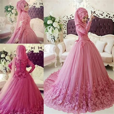 discount arabic muslim wedding dress 2016 turkish gelinlik lace applique ball gown islamic