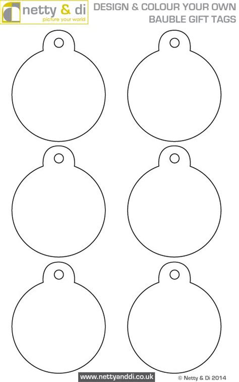 design   bauble gift tags    template teaching