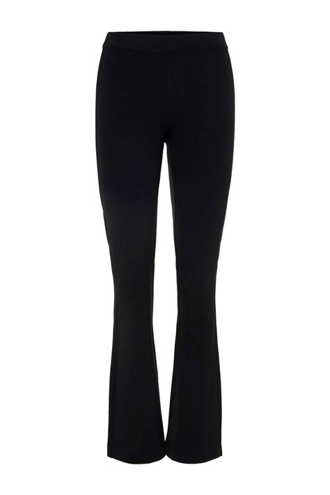 vero moda kamma nw flared jersey pant black kampeerhal roden