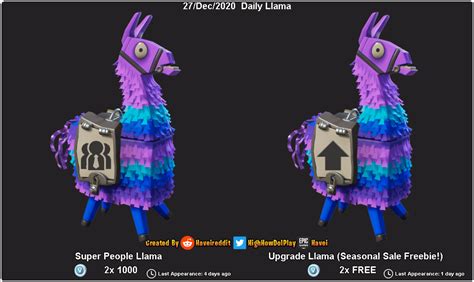 daily llama dec  llamas fortnite