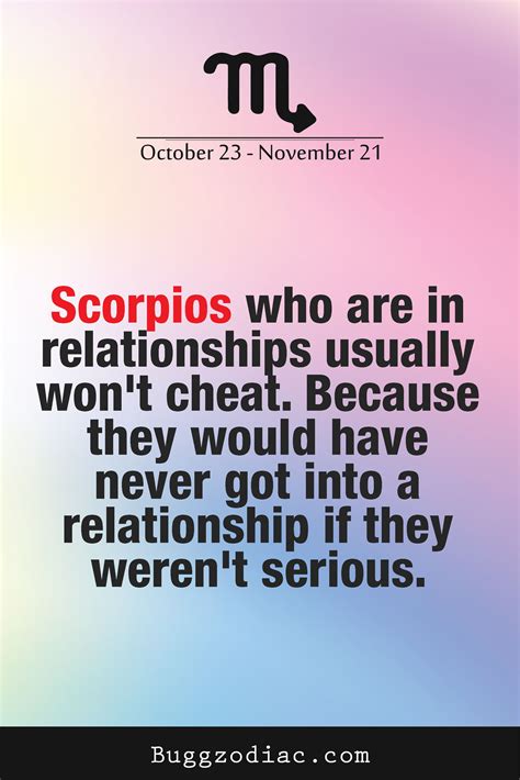 scorpios who are in relationships usually won t cheat because they