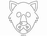 Wolf Mask Color Coloring Printable Masks Kids Template Face Paper Maskspot Animal Pages sketch template