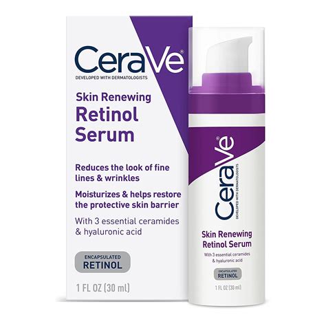 cerave anti aging retinol serum cream serum  smoothing fine lines
