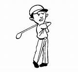 Jugador Colorir Golfe Golfista Enfadado Acolore Deportes Imprimer Coloritou Relacionados sketch template