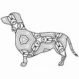 Dachshund sketch template