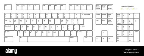 standard  keys pc keyboard layout  vector format stock vector art