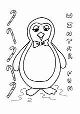Penguin Toby Allfreekidscrafts sketch template