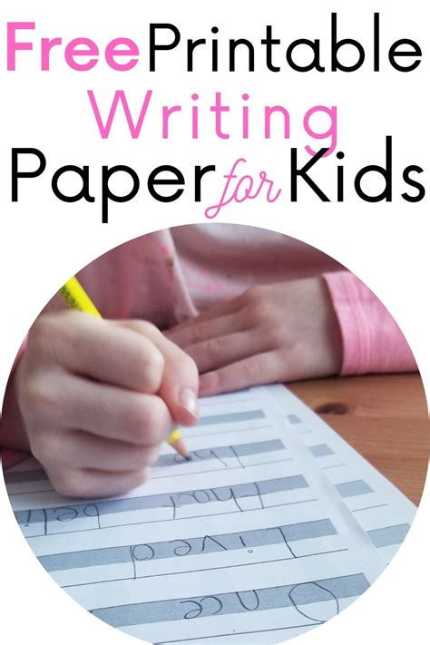 printable kindergarten writing paper industriousmom