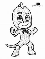 Pj Masks Coloring Pages Mask Gecko Printable Catboy Pokemon Drawing Birthday Colouring Clipart Color Kids Clipartmag Drawings Getcolorings Getdrawings Choose sketch template
