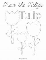 Coloring Tulips Trace Cursive Built California Usa sketch template