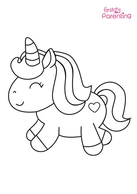 cute unicorn coloring page  kids firstcry parenting