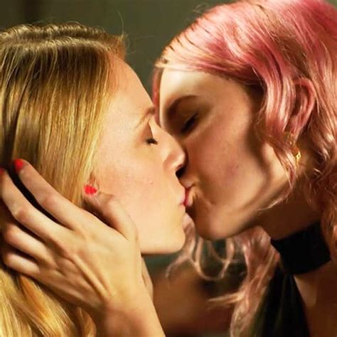 Emma Bell And Paige Elkington Lesbian Kiss Scene From Relationship