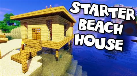 awesome  beach house  minecraft build tutorial youtube