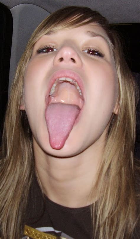 teen girl long tongue