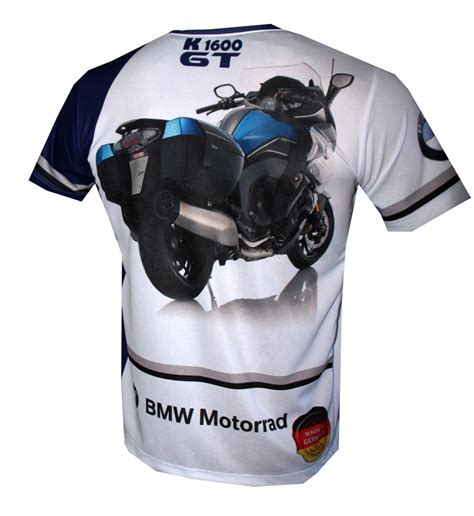 bmw k1600gt t shirt with logo and all over printed picture