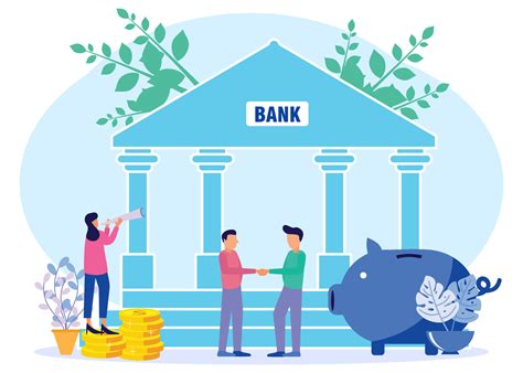 illustration vector graphic cartoon character  money saving  bank
