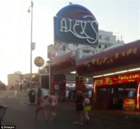 female tourist seen running totally naked through magaluf
