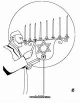 Coloring Pages Hanukkah Candle Candles Lighting Church David Star Print Color Priest Hellokids Online Jewish sketch template
