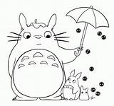 Totoro Coloring Pages Printable Cute Library Clipart sketch template