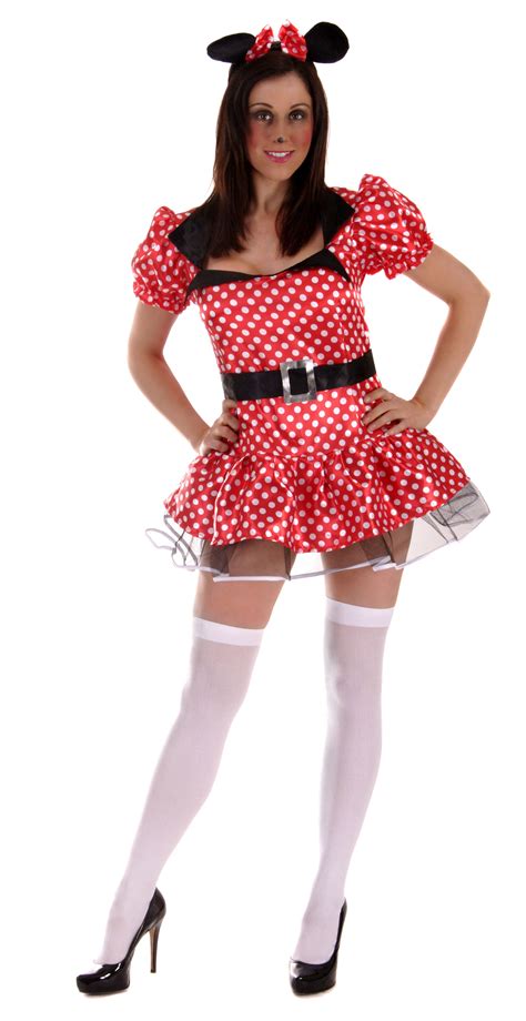 Sexy Mouse Ladies Fancy Dress Womens Minnie Movie Character Adult