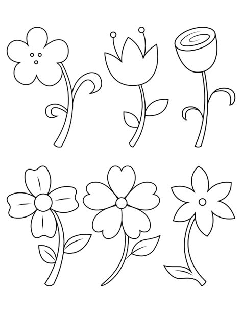 easy printable flower coloring pages    life