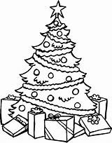 Tree Christmas Coloring Pages Printable Presents Drawing Book Print Under Merry Xmas Azcoloring sketch template