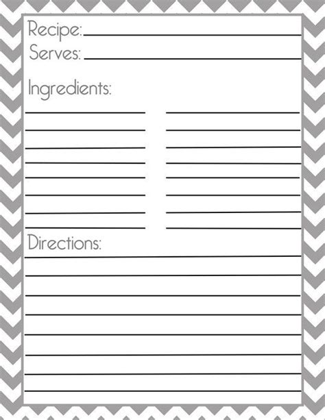 fillable printable recipe cards medast