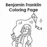 Franklin Coloring Kite sketch template