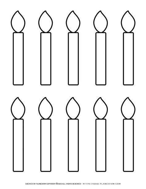 candles outline ten small candles planerium birthday candle