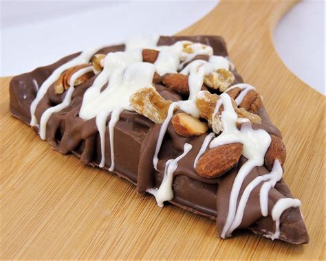 pecans almonds walnuts slice chocolate and toffee by chocolate pizza co