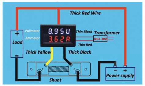 dc ammeter shunt wiring diagram