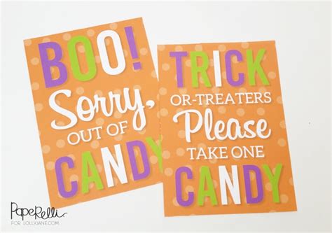 printable halloween trick  treat signs