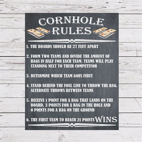 printable corn hole rules printable word searches