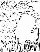 Coloring Michigan Pages Printable sketch template