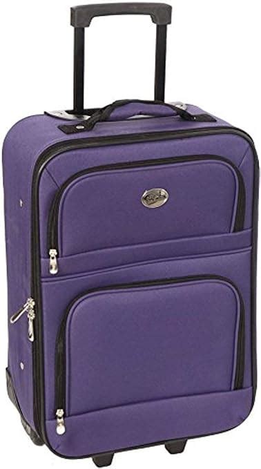 jetstream   lightweight luggage softside carry  suitcase purple amazonca luggage bags