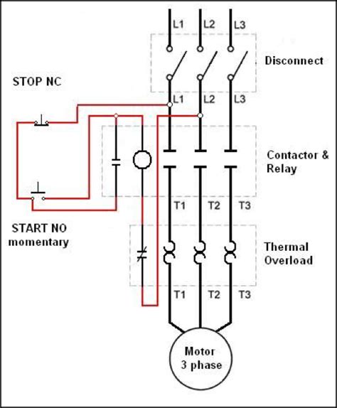 phase motor wiring diagram  phase motor power control wiring diagrams motor starters