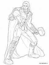 Thor Coloring Pages Lego Colouring Getcolorings sketch template