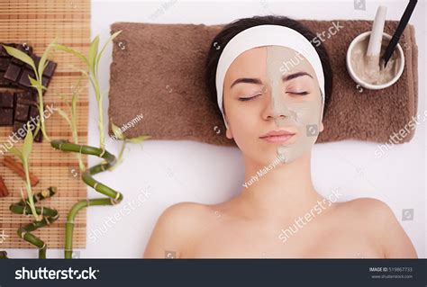 spa mask woman spa salon face stock photo  shutterstock