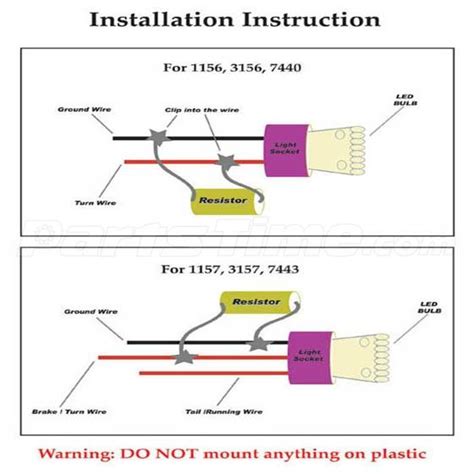 set  ohm load resistor fix led flash turn signal light blink  error code ebay
