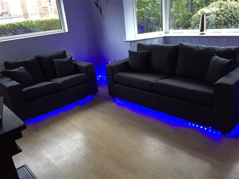 led lighting sofa modern apartment living room modern tv