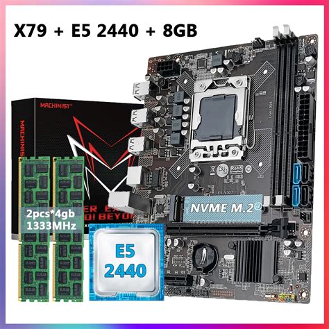 Machinista X79 Lga 1356 Conjunto Kit Placa Mãe Com Intel Xeon E5 2440