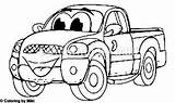 Pickup Coloring Pages Getcolorings Truck Cartoon sketch template