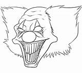 Coloring Creepy Pages Clown Adults Printable Getcolorings Color sketch template