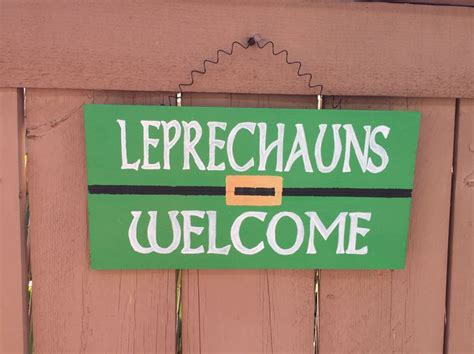 leprechauns  sign leprechaun decor  sign