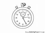 Stopwatch Colouring Coloring Soccer Kids Pages Sheet Title sketch template