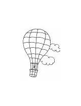 Balloon Air Hot Coloring Flight Kids sketch template