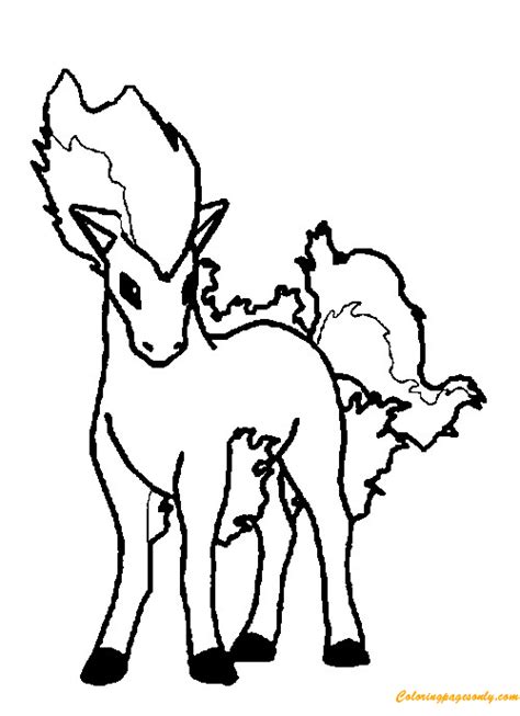 ponyta pokemon coloring page  printable coloring pages