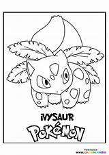Coloring Ivysaur sketch template
