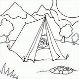 Coloring Camping Pages Printable Tent Boy Kids Colouring Sheets Scene Color Nature Fire Theme Activities Preschool Print Dot Forest Fun sketch template