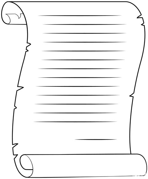 scroll coloring page colouringpages